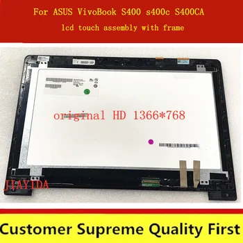 oriignal cu rama LCD Touch Screen Digitizer Montaj cu Ramă de a Repara Laptop Pentru Asus VivoBook S400 S400C S400CA 1366*768