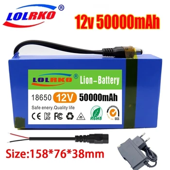 100% Nou Portabil 12v 50000mAh Litiu-ion Baterie pack DC 12.6V50Ah baterie Cu UE Plug+12.6V1A incarcator+DC autobuz sârmă de cap