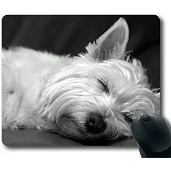 Drăguț Westie Terrier Câine Adormit POP Capodoperă de Design Limitat Alungite Mouse Pad Mousepad