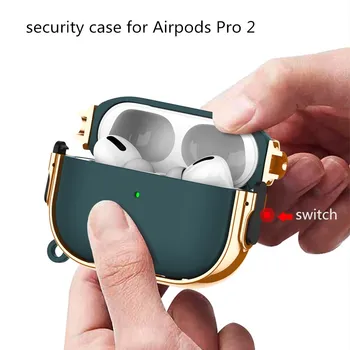 Caz Pentru Airpods Pro 2 de Lux de blocare de Securitate de aer păstăi pro 2 Airpods 3 căști Protector cu Carabină pentru Airpods Pro 2022