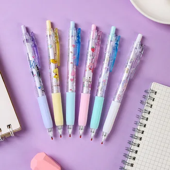 6/12pcs Sanrio Pixuri cu Gel Kawaii Hello Kitty Melodie Kuromi Semnătura Neutru Pen Papetărie Writeing Birou Rechizite Premiu