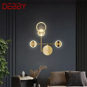DEBBY Alamă Lampă de Perete Nordic Moderne Sconces Design Simplu LED-uri de Iluminat Interior Pentru Casa Decorare