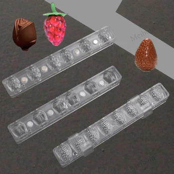 Meibum Copil Bomboane de Copt Formă de Struguri a Crescut de Capsuni Design Policarbonat Matrite de Ciocolata Bakeware Set 3D Matrite de Patiserie