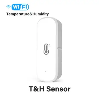 Mini Interior Higrometru Voce De Control Acasă Inteligent Termometru Tuya Wifi Temperatura Senzorului De Umiditate Mutifunctional