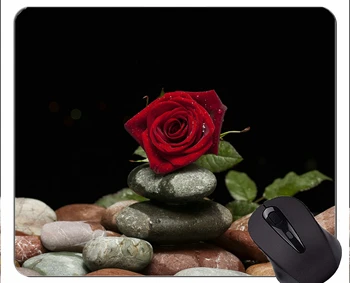 Gaming Mouse Pad Personalizat,Rose floare de piatra -Marginile Cusute