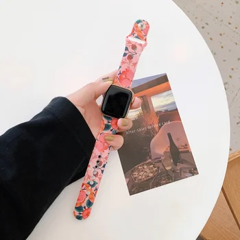 Unghii Catarama de Flori de Lamaie IMD Curea pentru Iwatch Ultra 8 7 49mm 45mm 44mm Imprimate Curea pentru Apple Watch 6 SE 40mm 41mm
