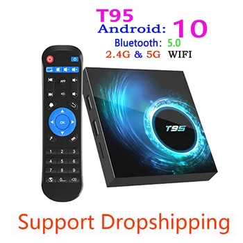 2022 T95 IPTV box Android 10.0 4g 32g TV Box tvbox 2.4 G/ 5G Wifi BT 4.1 DDR3 4K HDR TV navă Rapidă în Franța Olanda Spania