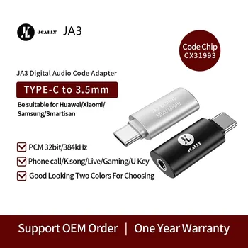JCALLY JA3 Digital Audio Adapter TypeC la 3,5 Decodor Linie CX31993 DAC USB C Cod Audio Adapter