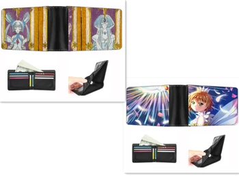 Anime Card Captor Logo-Ul Boutique Scurt Portofel Carduri Noi Pungă Băieți Fete Double Fold Portofel