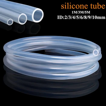 1/3/5M Alimentare de Calitate tuburi de Silicon ID 2~10mm Clar Transparent Silicon Tub Furtun Flexibil, Furtun de Cauciuc rezistent la Căldură Conducte de Apă