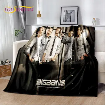 Kpop Bigbang Pop G-DRAGON Cantareata Moale de Pluș Pătură,Pătură Flanel Arunca Pătură pentru Camera de zi Dormitor Pat Canapea Picnic Acoperi