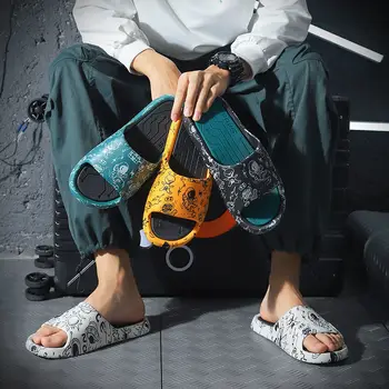 Astronaut Papuci pentru Barbati Moda de Vara Casual în aer liber Diapozitive Confortabil Platforma Baie de Origine Non Alunecare Usoare Papuci de casă