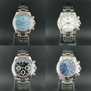 vk63 cazul logo-ul personalizat ceas caz panda dial japonia cuarț ceas VK63 mișcare caz cronograf electronic Multifuncțional