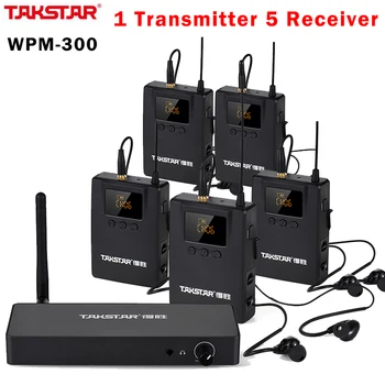 TAKSTAR WPM-300 Wireless Sistem de Monitorizare In-ear Cască UHF Bodypack Audio Transmițător Receptor 164FT a Intervalului de Transmisie