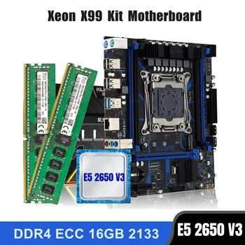 Kllisre X99 placa de baza combo kit set LGA 2011-3 Xeon E5 2650 V3 CPU DDR4 16GB (2 BUC 8G) 2133 mhz Memorie ECC