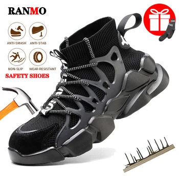 Noile Cizme de Lucru Anti-sparge Puncție-Dovada Cizme de Siguranță pentru Bărbați/Femei Steel Toe Pantofi Indestructibil de Lucru Bocanci 36-48