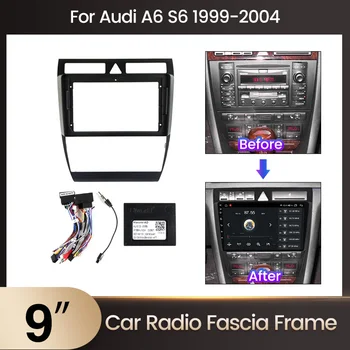 TomoStrong Radio Auto Cadru de Bord Pentru Audi A6 S6 1999 - 2004 Auto Video Cadru Panou Cablu de Alimentare CANBUS Noi