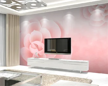 Tapet personalizat 3d tridimensional de relief de flori de trandafir proaspete și simplu Nordic living, dormitor, TV fundal pictura murala de perete