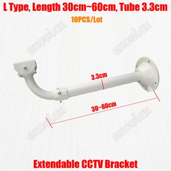 10BUC/Lot de Tip L 30cm - 60cm lungime Extensibila Reglabil Aliaj de Aluminiu de Perete de Securitate CCTV aparat de Fotografiat de Locuințe Suport de Sprijin