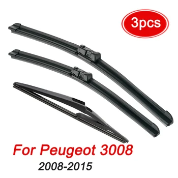 Lame De Ștergătoare Pentru Parbriz Pentru Peugeot 3008 2008-2015 Fața Ferestrei Din Spate A Ștergătoarelor De Parbriz 2014 2013 2012 2011 2010 2009 30