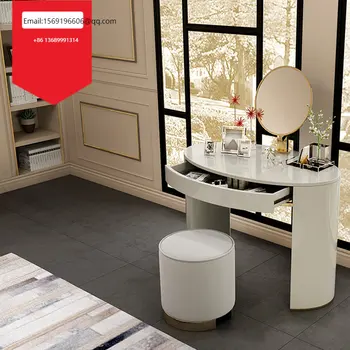 Masa de toaleta in stil Italian lumină stil lux high-end personalizate dormitor dressing masă zăbrele linie ambarcațiuni element metalic simplu