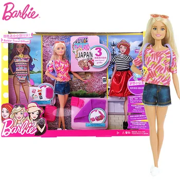 Autentic Papusa Barbie Visul Seria Princess Dress Up Micul Călător pentru Copii în aer liber Joc Jucărie de Învățământ Fata Cadou FFB18