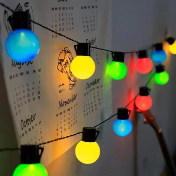 În aer liber plin de culoare Ghirlanda Mingea Zână Lumina G50 Globul de LED Bec Feston Șir de Lumini de Vacanță Nunta Petrecere de Crăciun Ligths