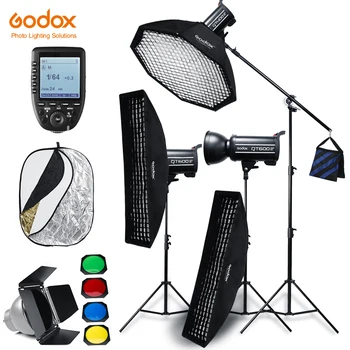 Godox QT600II 3x 600WS Built-in Wireless X Sistem de Studio de Mare Viteză Flash Lighting Kit cu Xpro Trăgaci,Lumina, Stea,Boom Arm