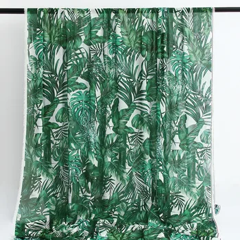 Europene și Americane de brand haute couture de primăvară și de vară jungla tropicala cu frunze verzi model digital de imprimare DIY fusta tesatura