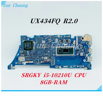 UX434FQ Minboard R2.0 Pentru Asus ZenBook UX434FQ UX434F UX434 Laptop Placa de baza Cu SRGKY i5-10210U CPU N17S-LP-A1 GPU 8GB RAM