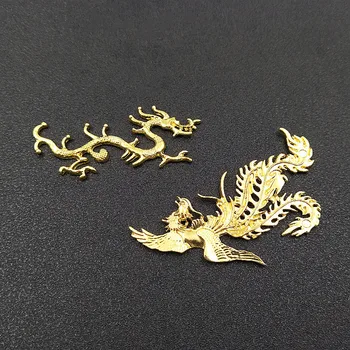 10buc Aliaj de Metal de Culoare de Aur Dragon Phoenix Accesorii Pentru Cercei Colier Accesorii de Par DIY Bijuterii