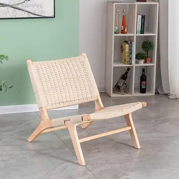 Din Piele, Ratan, Mese, Scaune Moderne Nordic Dormitor Confortabil Lounge Designer De Scaun De Răchită Șa Cadeira Mobilier Japonez