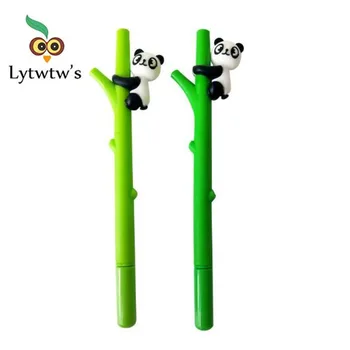 1 Bucată Lytwtw coreeană Papetărie Drăguț Desene animate Pen Publicitate Pix cu Gel Scoala de Moda Birou Kawaii Aprovizionare Panda Bambus Animale
