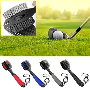 Clubul de Golf Perie Curățitor Dublă Față de Instrumente de Curățare, Portabile Metalice Usoare Perii de Nailon pentru Mingi de Golf Pantofi