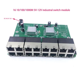 1000M switch Unmanaged 16port 10/100/1000M Ethernet industrial comuta modul PCBA bord OEM Auto-sensing Porturi