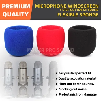 Pentru Blue Yeti Pro USB Microfon Anti Pop Filtru Capac Parbriz Parbriz Microfon Burete Scut de Protectie Ecran Windproof Spuma