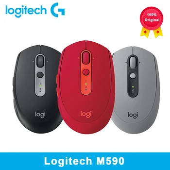 Logitech M590 Wireless Mut Mouse-ul Bluetooth 2.4 GHz Unificatoare Modul Dual 1000 DPI Multi-Dispozitiv Optic Silent Mouse-ul PC de Birou Soareci