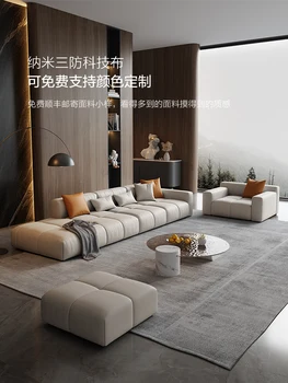 Yi minimalist tehnologie pânză canapea living Modern minimalist Nordic designer creativ speciale în formă de linie dreaptă canapea
