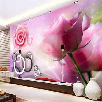 beibehang Foto Personalizat Tapet 3D Frescă Mare HD, Trandafiri TV Fondul papel de parede de perete tapet de hârtie pentru pereți 3 d