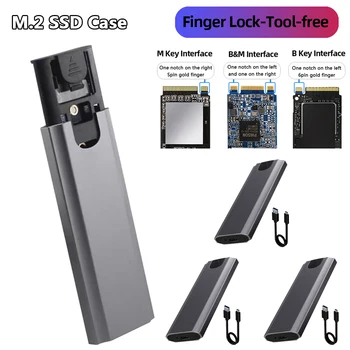 M2 SSD Caz NVME/unitati solid state Dual Protocol SSD Cabina de M. 2 până La USB de Tip C 3.1 SSD Extern Adaptor de 10Gbps unitati solid state SATA B (B+M) Cheile