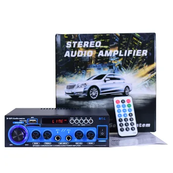 2*80W Compatibil Bluetooth Radio FM, Mp3 Player Audio de Putere Amplificator HiFi Equalizer Mic Masina Acasa Teatru Muzică AMP Mp3 Decoder