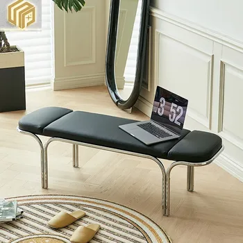 Nordic de uz casnic de pantofi schimbarea scaun, minimalist din oțel inoxidabil ins stil bancă lungă, verandă, scaun, pat dormitor end scaun, livin