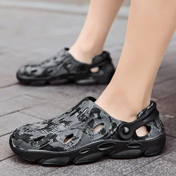 2023 Sandale Pentru Barbati Moda Pantofi De Plaja Barbati Papuci Casual, Confortabil Saboți Om De Grădină În Aer Liber Pantofi Moi Jos Vânzare Fierbinte