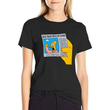 Bătrânul strigă la nor Tricou haine de epocă grafic t shirt tricou Femei din bumbac t-shirt