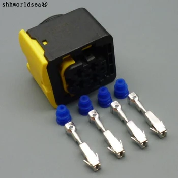 shhworldsea 1set 4 Pin Auto Senzor de Control al Conectorului Cablajului de Plug cu Terminal 2-1418390-1 & 1-1418390-1