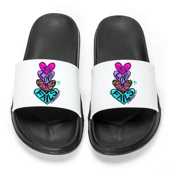 Vara Print Papuci de casă PVC în aer liber, Tobogane de Gros Moale cu Talpi Piscină Interioară Acasă Papuci Unisex coreean Harajuku Gril Pantofi Inima de Imprimare