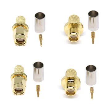 10buc SMA Male & SMA Female Sertizare pentru 50-4 LMR240 Cablu de 50ohm RF Adaptor Coaxial Conector