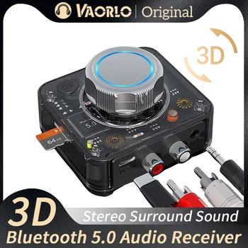 VAORLO C39 Bluetooth 5.0 Receptor Audio 3D Muzica Stereo Wireless Adapter Card TF RCA-3.5 MM AUX Jack Pentru setul Auto cu Fir Difuzor