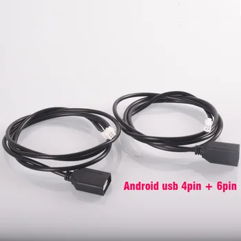 4Pin+6pini Conector AUX cablu USB pentru Android Radio Auto stereo Cablu usb Adaptor MP3