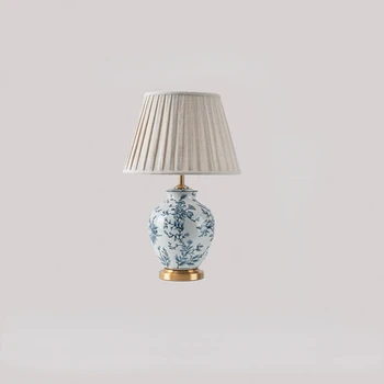 Noul Stil Chinezesc Lampă De Masă Living Cu Canapea De Colț Decor De Masă Ceramică Lampă De Masă Caldă Dormitor Noptieră Lampa